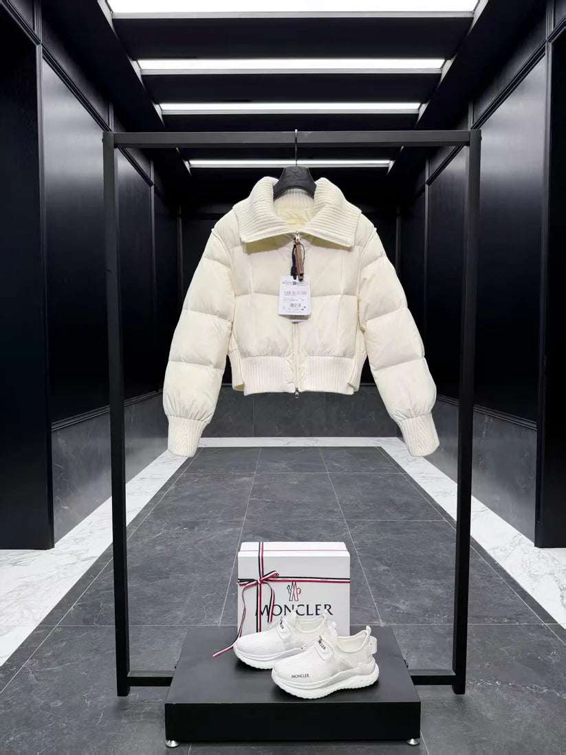MONCLER White Down Jacket