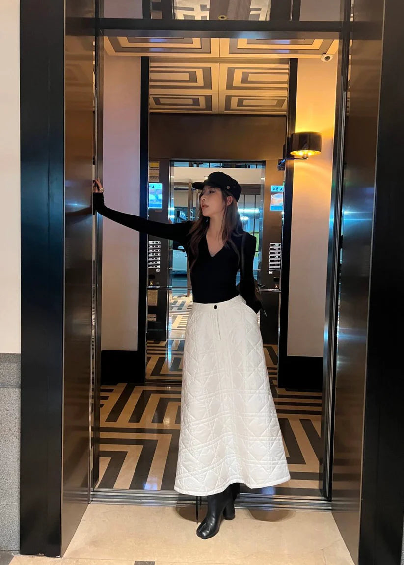 Cha 25fw v-neck belted dress jacket